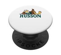 Husson University Eagles Baldwin Eagle Mascot PopSockets PopGrip Adhesivo