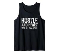 Hustle and Heart Emprendedor Negocios Motivación Inspiradora Camiseta sin Mangas