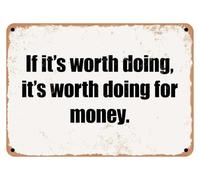 Hustle For Pay Rustic Metal Sign Honest Attitude Decor For Garage 12x8 Inch