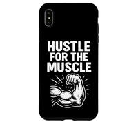 Hustle For The Muscle Gym Motivación Mascot Art Carcasa para iPhone XS MAX