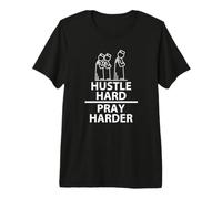 Hustle Hard Pray Harder Islámico Musulmán Religión Religión Regalo Camiseta Premium