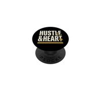 Hustle Heart Motivacional Emprendedor Moler Ambición PopSockets PopGrip Adhesivo