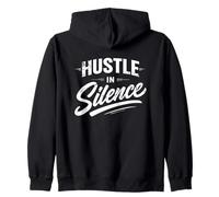 Hustle In Silence - Cita Motivacional Estilo Vintage para Hombres y Mujeres Sudadera con Capucha
