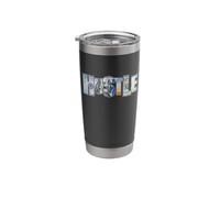 Hustle Money Dollar Entrepreneur Hustle Hustler CEO Regalo Vaso térmico de acero inoxidable de doble pared