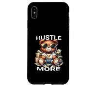 Hustle More Teddy Bear Money Vibes para emprendedores Carcasa para iPhone XS Max