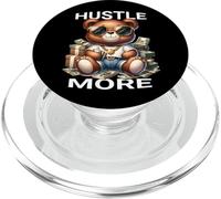 Hustle More Teddy Bear Money Vibes para emprendedores PopSockets PopGrip para MagSafe
