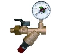 HUSTY 2128.15.006 Válvula de llenado para instalaciones de manómetro DN 15, tipo 2128