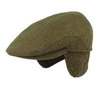 Hut Breiter Gorro Plano de Invierno para Hombre con Orejeras - 100% Lana - con Protección de Orejas Plegable - Suave para la Piel y Cómodo, 60