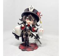 Hutao, Ganyu Q Version Anime Figure Model Statue Cosplay PVC Action Figure Model Toys Figurine Collection Decoration Gift 6.3" (HuTao)