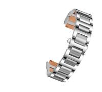 HUTBUVEAW Correa de reloj con terminales de acero inoxidable for la serie C-artier Ballon Bleu (14 x 8 mm, 16 x 8 mm, 18 x 11 mm, 20 x 12 mm). Correa especial for reloj.(Silver rose gold,14-8mm)