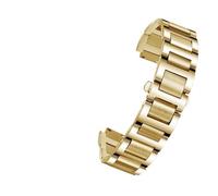 HUTBUVEAW Correa de reloj con terminales de acero inoxidable for la serie C-artier Ballon Bleu (14 x 8 mm, 16 x 8 mm, 18 x 11 mm, 20 x 12 mm). Correa especial for reloj.(Gold,20-12mm)