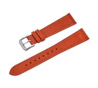 HUTBUVEAW Correa de reloj de cuero de ante suave Vintage, accesorios de pulsera de repuesto de liberación rápida de 18mm, 19mm, 20mm y 22mm(Orange,19mm)