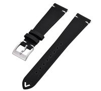 HUTBUVEAW Correa de reloj de cuero de liberación rápida for correas de reloj de 18mm, 20mm y 22mm, correa de cuero for hombres y mujeres for varias marcas de relojes(Black,22mm)