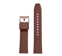 HUTBUVEAW Correa de reloj de goma FKM con forma de bala, correas de reloj de liberación rápida de 18mm, 20mm, 22mm y 24mm, pulsera suave impermeable for buceo for HAISCH(Brown 4,22mm)