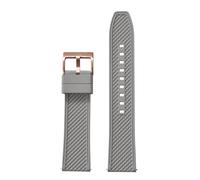 HUTBUVEAW Correa de reloj de goma FKM con forma de bala, correas de reloj de liberación rápida de 18mm, 20mm, 22mm y 24mm, pulsera suave impermeable for buceo for HAISCH(Gray 4,24mm)
