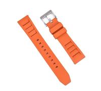 HUTBUVEAW Correa de reloj FKM de goma fluorada, 20mm, 22mm, resistente al agua, buceo, liberación rápida, transpirable, ajuste Universal, pulsera deportiva(Orange 1,22mm)