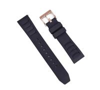 HUTBUVEAW Correa de reloj FKM de goma fluorada, 20mm, 22mm, resistente al agua, buceo, liberación rápida, transpirable, ajuste Universal, pulsera deportiva(Black 4,20mm)