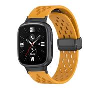 HUTBUVEAW Correa de Silicona for Honor Watch4, Correa magnética for Reloj Honor 4, Pulsera de Correa for Mujer y Hombre, Correa Deportiva for Reloj Inteligente(Yellow)