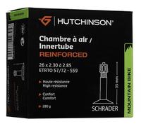 HUTCHINSON - Cámara de Aire - MTB - Reforzada - Resistencia y Antipinchazos - Válvula Schräder - Espesor 1,2 mm - 48 MM - 26 x 2,30-2,85