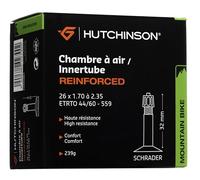 HUTCHINSON - Cámara de Aire - MTB - Reforzada - Resistencia y Antipinchazos - Válvula Schräder - Espesor 1,2 mm - 32 MM - 26 x 1,70-2,35
