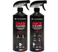 HUTCHINSON - Pack de Limpiador y Desengrasante para Cadena de Bicicleta - Fórmula de Laboratorio Francés - No Deja Residuos - Anticorrosión - Protege los Componentes.