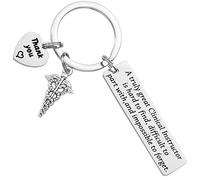Hutimy Llavero de regalo de instructor clínico para mujeres y hombres, el mejor instructor de enfermería, regalo de agradecimiento para enfermera, preceptor, llavero de agradecimiento, joyería para