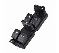 HUTMXK 1J4959857A Interruptor de Ventanas de Potencia Maestra/Ajuste for VW Golf Mk4 Asiento Bora Skoda Octavia Mk1 Fabia 1J4 959 857A 1J4 959 857 A Luz roja(Window Logo)