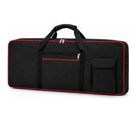 HUTRADE Funda Teclado 88 Teclas para Korg B2SP 2019-2023 2024 2025 2026+ | Bolsa para Piano Digital Acolchada, con Correas de Mochila y Asas, Negro con Bordo Rojo