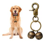 HUTRADE Whimsii Campana extra fuerte para gatos y perros para collar, rastreador de mascotas y cetrería, dijes de collar de latón duradero con cierre de mosquetón giratorio