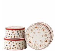 Hutschenreuhter Navidad "Christmas Love" Set de 3 latas de galletas de chapa (17 x 8 - 20 x 9 - 22 x 10 cm)