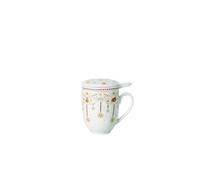 Hutschenreuther Christmas Love - Juego de tazas de té (3 piezas, con asa de 0,40 L, tapa para taza con asa, colador de té)