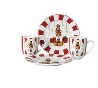 Hutschenreuther Christmas Love Set de 4 platos rojos 22 cm 2 x tazas con mango 0,40 l en caja de regalo