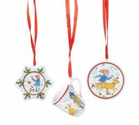 Hutschenreuther Colección de Navidad 2025 Mini Set de 3 Vasos de Navidad (Mini Plato de Estrella, Plato de Desayuno, Taza con asa)