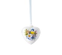 Hutschenreuther Corazón de Porcelana 2025 para Colgar, Altura 7 cm, edición Coleccionable de Pascua, Porcelana Multicolor, diseño de herrerillo común