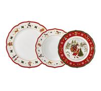 Hutschenreuther Happy Wintertime Juego Rojo 18 Piezas
