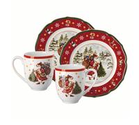 Hutschenreuther Happy Wintertime Juego Rojo 4 Piezas