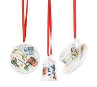 Hutschenreuther Juego de 3 Tazas de Navidad con diseño de villancicos navideños 2025