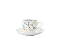 Hutschenreuther Taza de espresso con diseño navideño de villancicos 2025 "Alle Jahre wieder", 2 piezas, compuesto de: taza de espresso de 0,08 l y platillo de 12 cm de diámetro