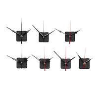 HUTSRAI 7 Juegos de Mecanismo de Movimiento de Reloj de Cuarzo, Mecanismos de Reloj de Eje Corto Silencioso con Manecillas, Piezas de Mecanismo de Reloj de Pared