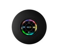 HUTSRAI Mini Altavoz Bluetooth Impermeable BañO Audio InaláMbrico Ducha Altavoces RGB Luz Bluetooth Ventosa Altavoz, Negro