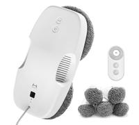 HUTT DDC55 Robot Limpiacristales, Robot Limpieza de Ventanas Electrico, Sistema de Seguridad, Navegación Inteligente, Control Remoto, para Todas Las Superficies Lisas, con 12 Trapo