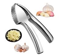 HUTVD Prensa de Ajos, Prensador de Ajos de Cocina Profesional Prensa Manual de Ajos Garlic Press Trituradora de Jengibre Cortador de Ajo Conveniente y Fácil de Limpiar Apto para Lavavajillas