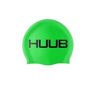 Huub Gorro de natación de Silicona Verde, Talla única, fácil Ajuste, 100% Silicona