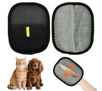 Huucozn 2 Guantes Removedores de Pelo para Mascotas Antiestática - Guante Quita Pelos para Gatos y Perros Reutilizable y Lavable - Manopla para Quitar Pelo de Ropa, Sofás y Alfombras de Forma Eficaz
