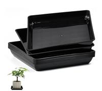 Huucozn 8 PCS Platos Cuadrados para Macetas 25x25 cm, Bandeja para Macetas Cuadradas, Platos para Maceteros de Plástico, Bandeja Goteo para Plantas en Interiores o Exteriores para Hogar y Jardín