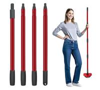 Huucozn Mango de Fregona Compatible con Vileda Spin Turbo - MangoTelescópico Ajustable para Fregona de 76 a 147 cm- Mango Metálico para Fregonas de 4 Secciones, Repuesto deMango Fregona para Limpiar