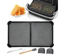 Huucozn Protector de Salpicaduras de Silicona para Airfryer - Accesorios para Freidora de Aire Compatibles con Ninja AF500 EU Flexi Drawer - Incluye Pinzas, Cepillo y Guantes de Silicona