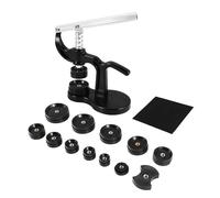 Huudngeje 14Pcs Watch Press Set, 18Mm A 50Mm Estuche De Reloj Cercano, Kit De Reparacion De Reloj (Negro)