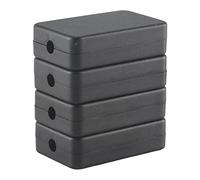 Huudngeje Caja de Conexiones EléCtricas Caja de Empalme de Proyecto Impermeable Negra de PláStico EléCtrico de 4 Piezas 2.16X1.38X0.59 Pulgadas (55X35X15Mm)