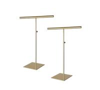 Huudngeje Soporte para Collares, Soporte para Joyas, Soporte de Exhibición para Monedero Pulido en, 2 Piezas de Ajustable para Collares, Brazaletes y Anillos